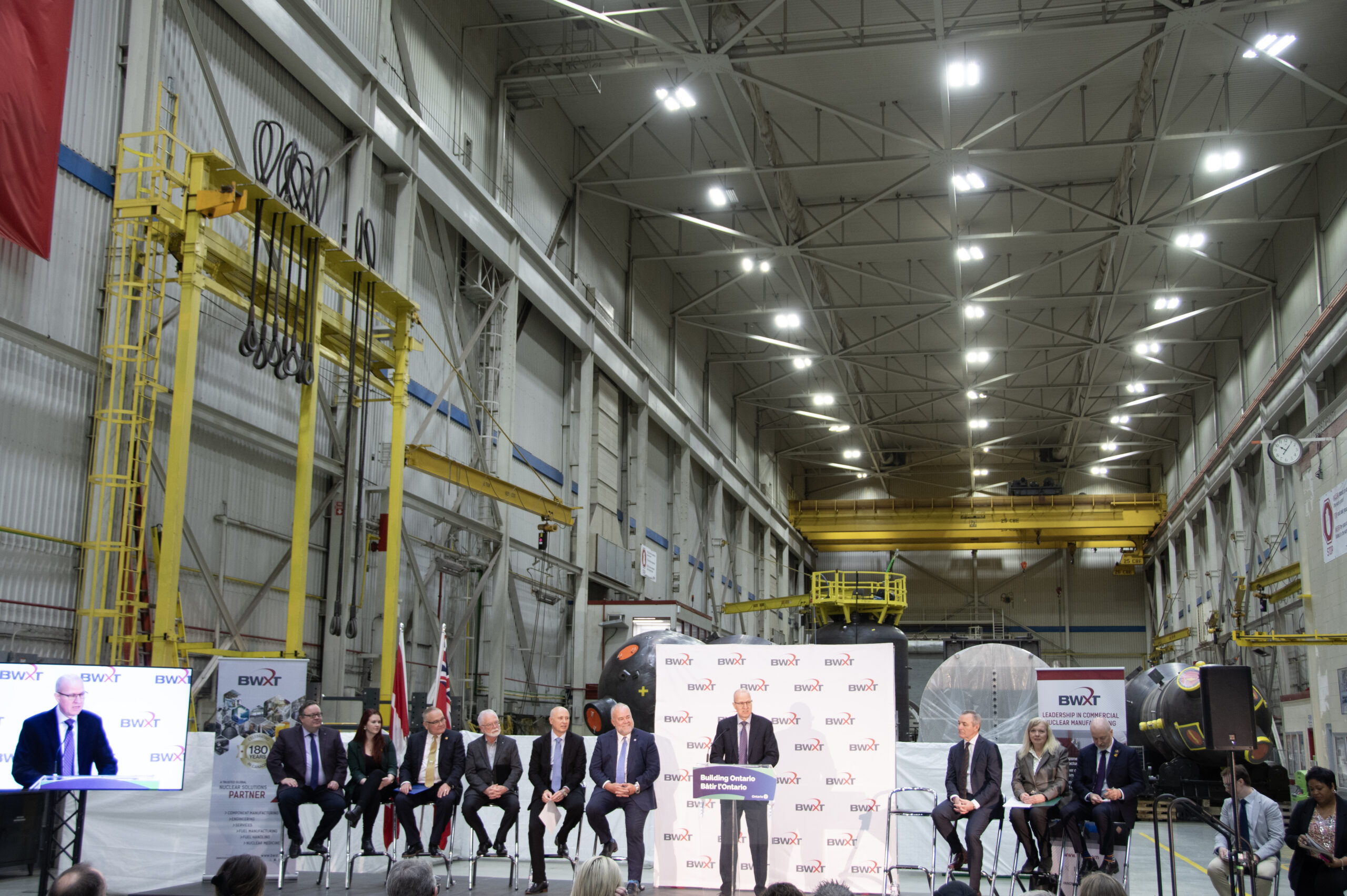 BWXT canada media announcement building ontario