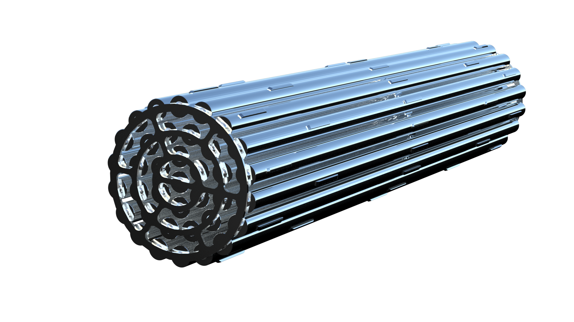 BWXT CANDU fuel bundle on a clear background