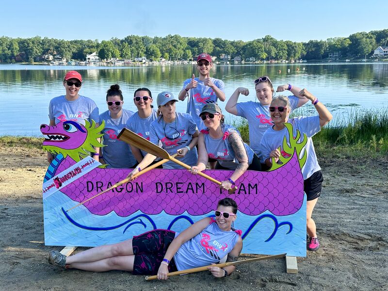 BWXT's Dragon Boat team participated in an event in Ohio