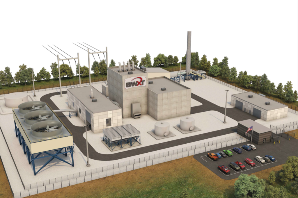 BWXT BANR Reactor mockup on location